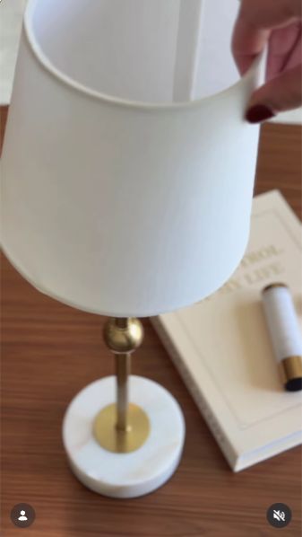 Cordless marble table lamp demonstrated by @ugcbyshabi