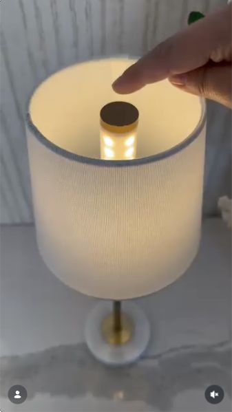 Cordless marble table lamp styled by @aurelia_ugc_