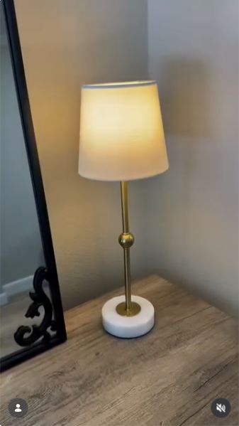 Cordless marble table lamp styled by @safarovs_american_life